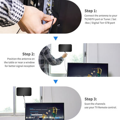 VHF174-230/UHF470-860 Frequency Range Indoor Digital TV Antenna for Newest DVB T2 SU HDTV