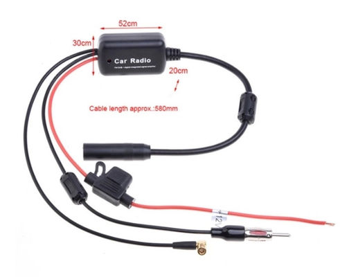RG174 Cable DAB Car Radio Signal Amplifier with DAB Splitters and Impedance 75ohm